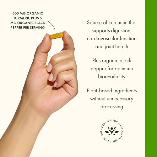Swanson Premium Kurkuma & Schwarzer Pfeffer Antioxidantien Komplex - 90 vegane Kapseln, Gelenk-, Verdauungs- und Kreislaufunterstützung, nicht-GVO, bio