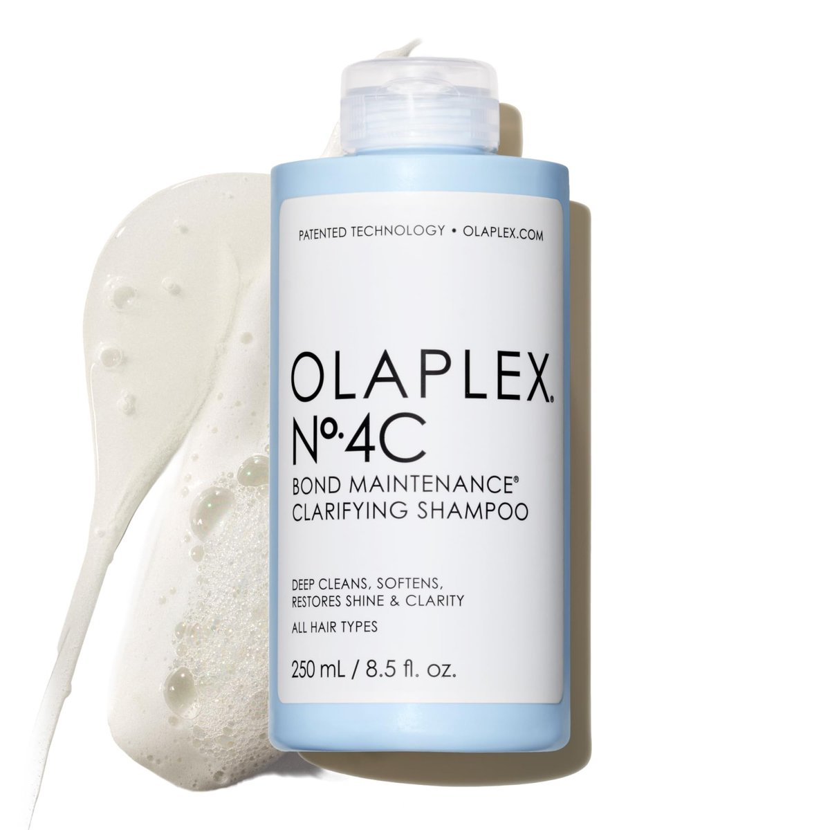 Olaplex Nº.4C Bond Maintenance™ Klärendes Tiefenreinigungs-Shampoo | Entfernt schädigende Verunreinigungen und Ablagerungen | Hilft, die Farbbrillanz wiederherzustellen | Für lockiges, krauses, glattes und welliges Haar, 250 ml