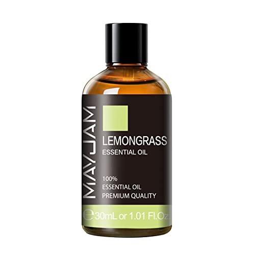 MAYJAM Zitronengras Bio Ätherisches Öl 30 ml – 100% reines Lemongrass Öl für Aromatherapie Diffuser, Kerzen- und Seifenherstellung