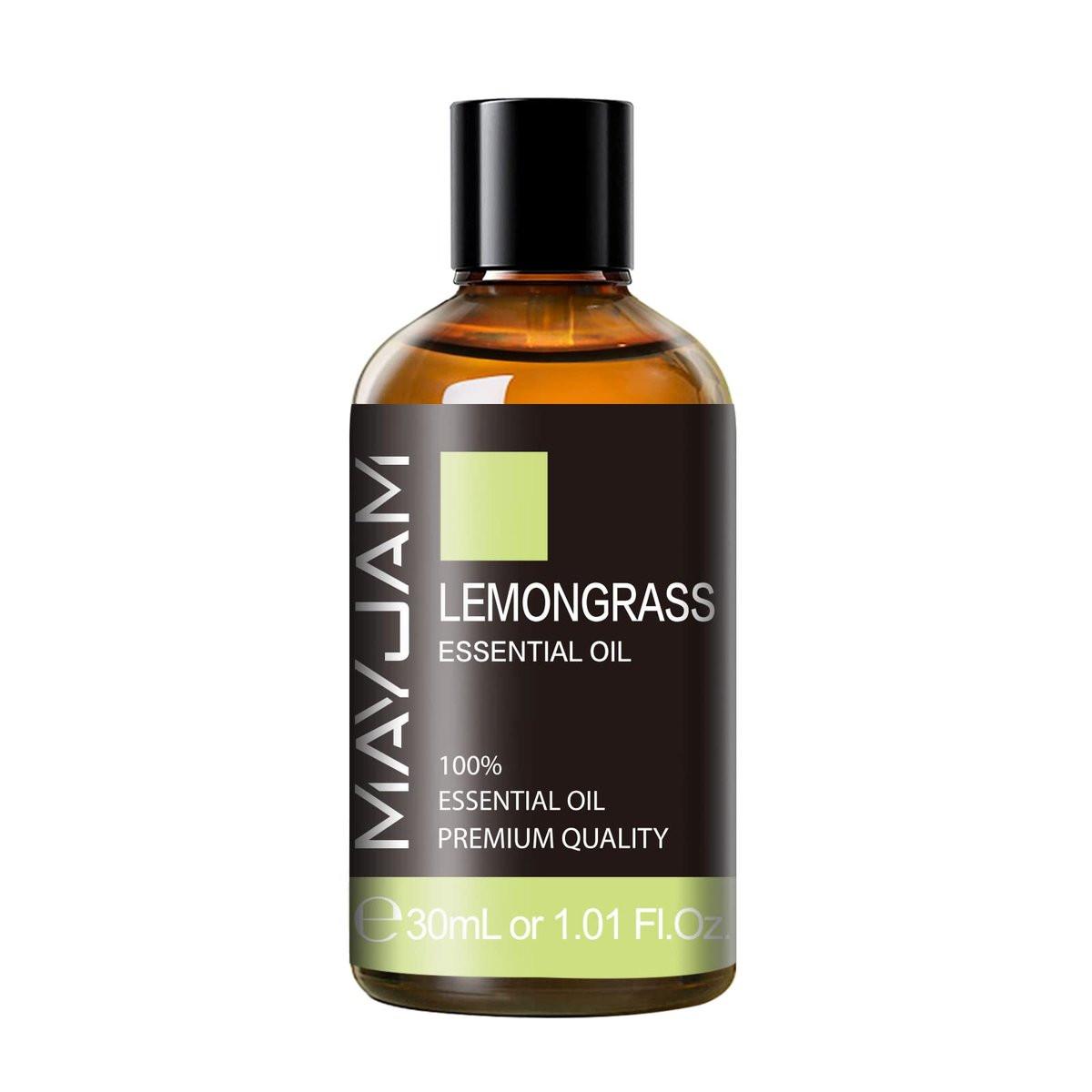 MAYJAM Zitronengras Bio Ätherisches Öl 30 ml – 100% reines Lemongrass Öl für Aromatherapie Diffuser, Kerzen- und Seifenherstellung