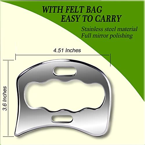 BYYDDIY 2-in-1 Edelstahl Muskel Scraper Set - Gua Sha Massage Scraper für Tiefengewebe-Massage