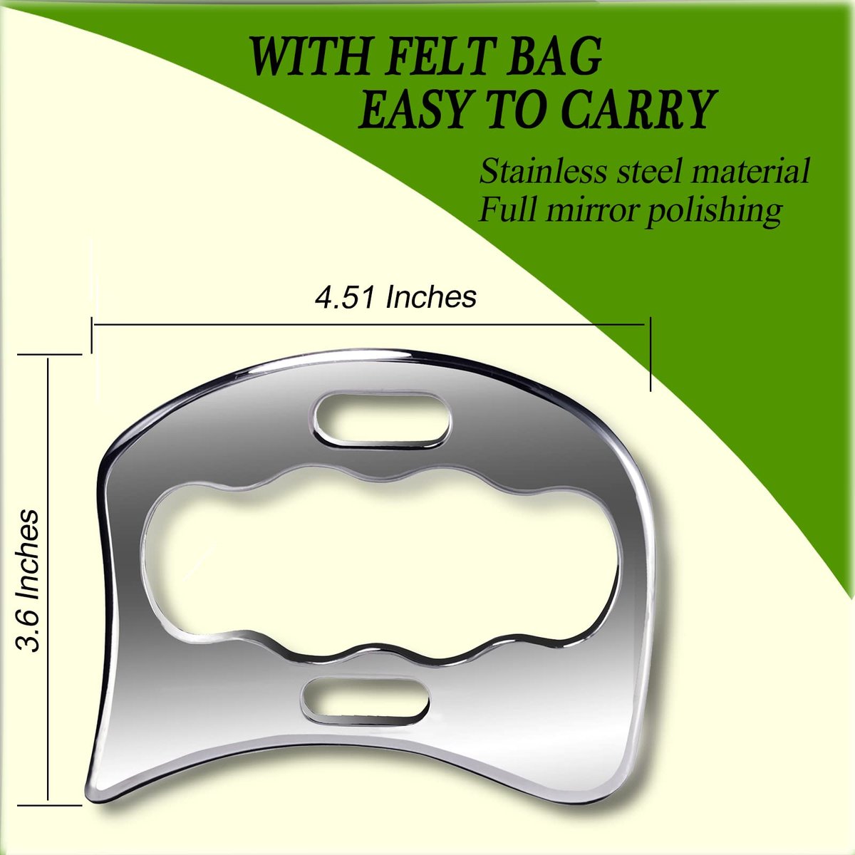 BYYDDIY 2-in-1 Edelstahl Muskel Scraper Set - Gua Sha Massage Scraper für Tiefengewebe-Massage