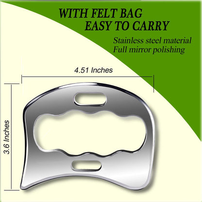 BYYDDIY 2-in-1 Edelstahl Muskel Scraper Set - Gua Sha Massage Scraper für Tiefengewebe-Massage