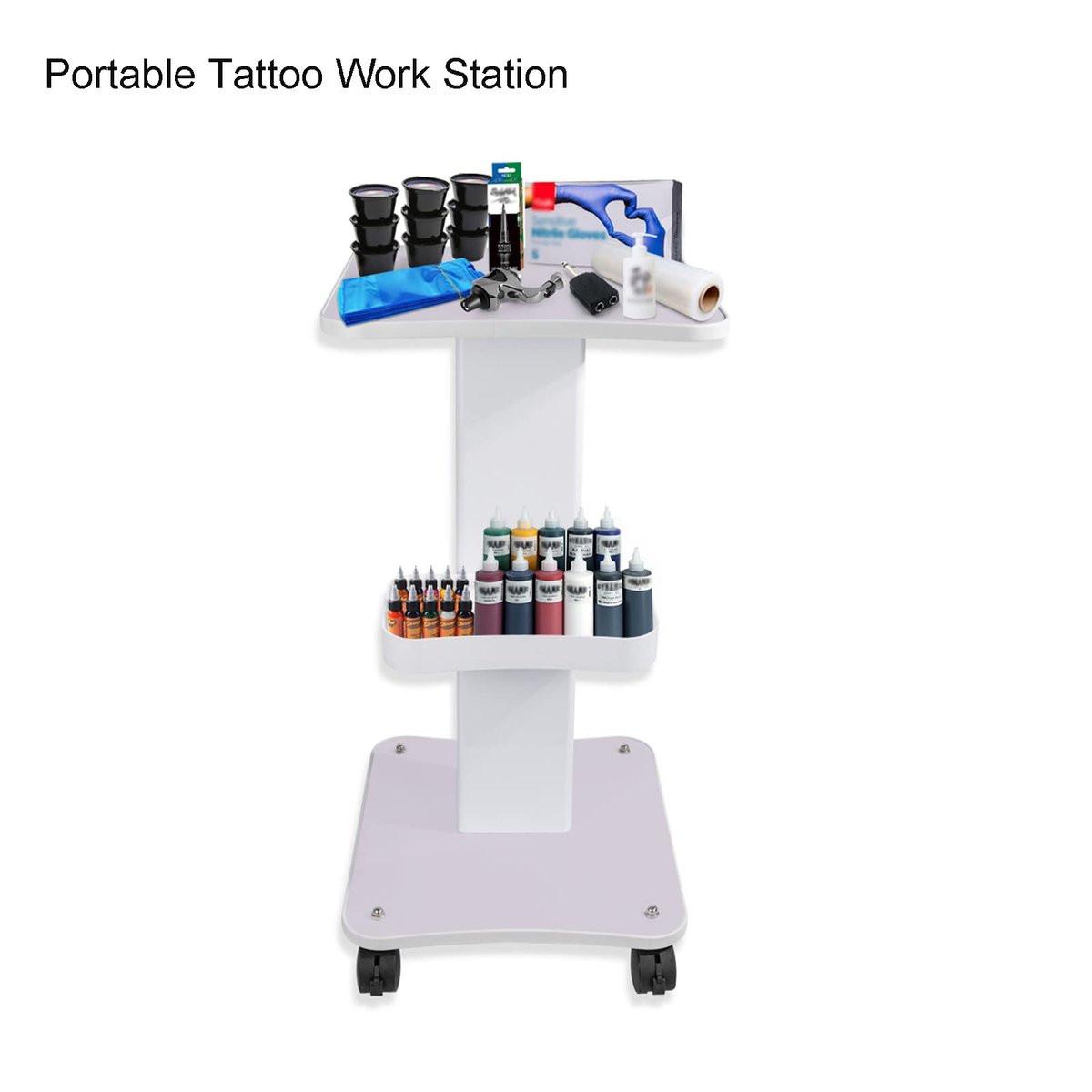 HUOXOU Ästhetik-Wagen – Rollbarer Beauty-Salon-Trolley mit Rädern, Belastbarkeit 220 lbs, Weiß