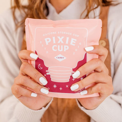 Pixie Menstruationsbecher Sterilisator Kompakt – Zusammenklappbarer Reinigungsbehälter für Menstruationstassen & -scheiben – Mikrowellengeeignet – Wiederverwendbar – Für öffentliche Toiletten, Camping & Wohnheime – Farbe: Pflaume