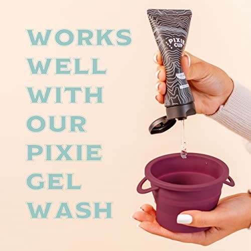 Pixie Menstruationsbecher Sterilisator Kompakt – Zusammenklappbarer Reinigungsbehälter für Menstruationstassen & -scheiben – Mikrowellengeeignet – Wiederverwendbar – Für öffentliche Toiletten, Camping & Wohnheime – Farbe: Pflaume