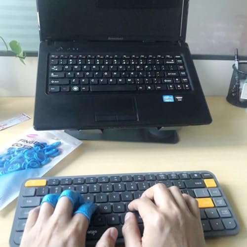 Große Einweg-Nitril-Fingerlinge, allergiefrei, puderfrei, 100 Stück (Blau) – Ideal für Nagelstudio, Massage, Elektronikreparatur
