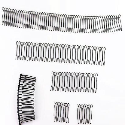 U-förmiger Haar-Finishing-Kamm, 6-teiliges Set Bobby Bangs Halter Styling-Tool, dehnbare Haarnadeln U-Form Wellenkamm Clips, Stirnband-Stick-Bun-Haarnadeln für Frauen und Mädchen