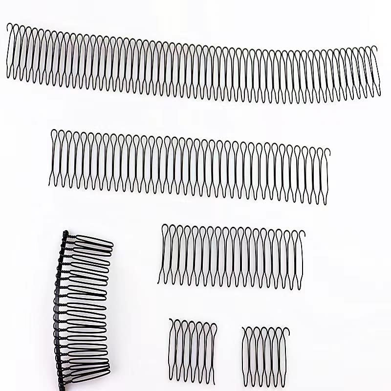 U-förmiger Haar-Finishing-Kamm, 6-teiliges Set Bobby Bangs Halter Styling-Tool, dehnbare Haarnadeln U-Form Wellenkamm Clips, Stirnband-Stick-Bun-Haarnadeln für Frauen und Mädchen