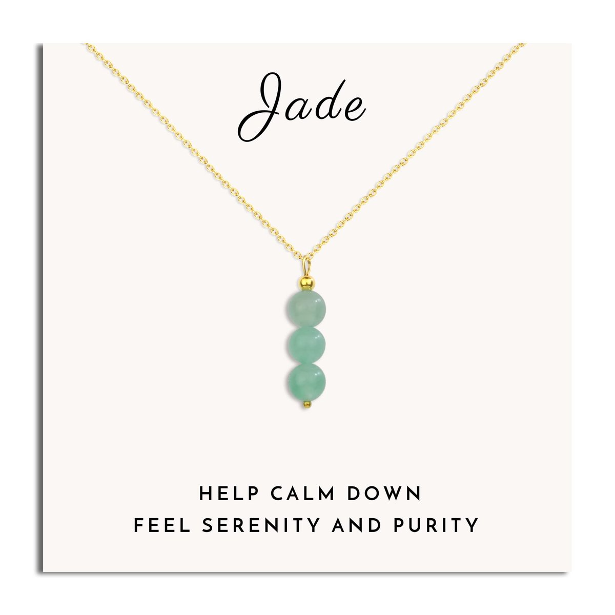 SmileBelle Jade Kette für Damen, Zarte Kristallkette mit Jadeperlen, Grüne Halskette mit Kristall-Anhänger als Geschenk zum Jahrestag oder Geburtstag für Mädchen