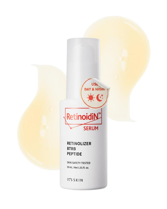 It'S SKIN Retinoidin Serum – Retinol Anti-Aging Serum – Glättet Fältchen & Linien – Strafft & Feuchtigkeitsspendend mit Adenosin, Hyaluronsäure, Peptiden, Niacinamid und Ceramid, 30 ml