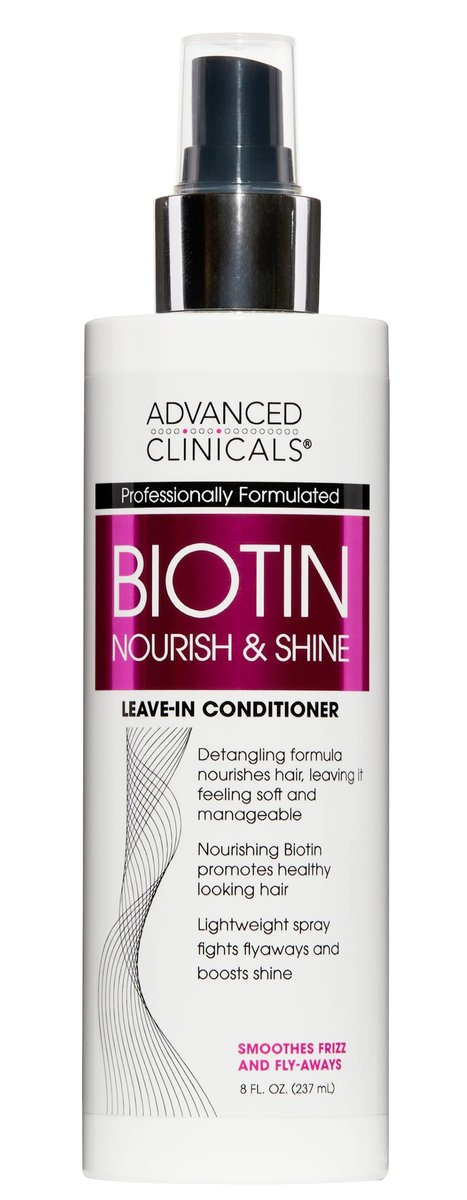 Advanced Clinicals Biotin Thicken & Shine Haarspray – Leave-In Behandlung für feines, geschädigtes und frizziges Haar, 237 ml