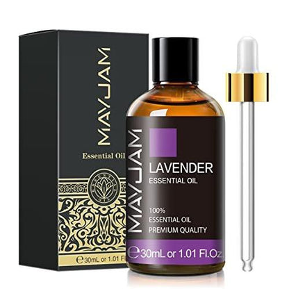 MAYJAM Lavendel Öl 30ml / 1,01 Fl.oz - Reines Aromatherapie Lavendelöl für Massage, Diffuser, Seifenherstellung, langanhaltender Duft