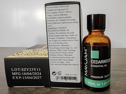MAYJAM Zedernholz Ätherisches Öl 30ml - Premium Qualität für Massage, Diffuser, Kerzenherstellung & DIY Seife