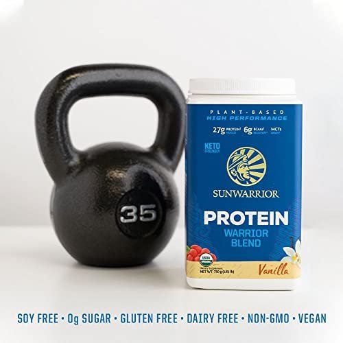 Bio pflanzliches Proteinpulver | Veganes Bio-Proteinpulver Vanillegeschmack mit BCAA-Aminosäuren & Hanfsamen-Erbsen-Mischung | Nicht-GMO, Soja-, Milch- und glutenfrei (Vanille, 17 Portionen)