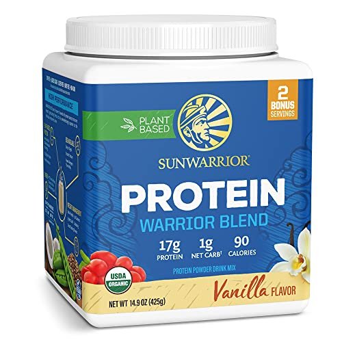 Bio pflanzliches Proteinpulver | Veganes Bio-Proteinpulver Vanillegeschmack mit BCAA-Aminosäuren & Hanfsamen-Erbsen-Mischung | Nicht-GMO, Soja-, Milch- und glutenfrei (Vanille, 17 Portionen)