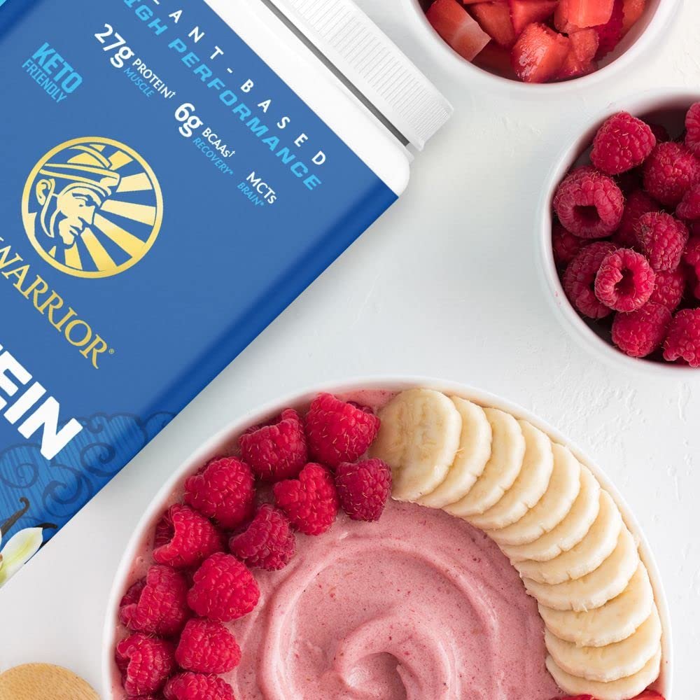 Bio pflanzliches Proteinpulver | Veganes Bio-Proteinpulver Vanillegeschmack mit BCAA-Aminosäuren & Hanfsamen-Erbsen-Mischung | Nicht-GMO, Soja-, Milch- und glutenfrei (Vanille, 17 Portionen)