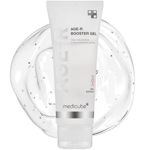 Medicube Age-R Booster Gel Serum für Hautpflegegeräte - Feuchtigkeitsspendendes und nährendes Gesichtsserum mit Pflanzenstammzellenextrakt, Hyaluronsäure, Kollagen - Hypoallergene koreanische Hautpflege