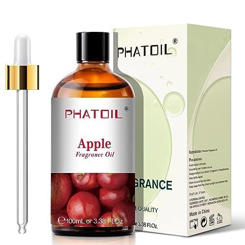 PHATOIL Apfelduftöl 100ml – Natürliches Aromaöl für Diffuser, Aromatherapie, DIY Kerzen & Seifen