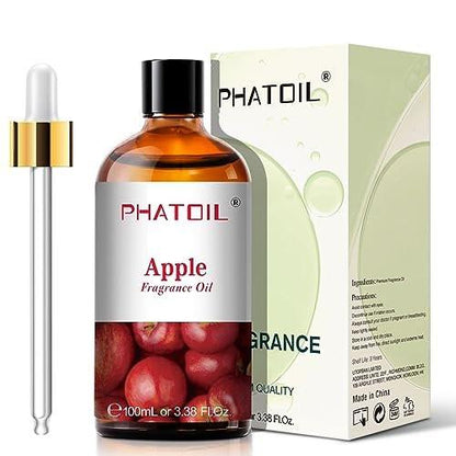 PHATOIL Apfelduftöl 100ml – Natürliches Aromaöl für Diffuser, Aromatherapie, DIY Kerzen & Seifen