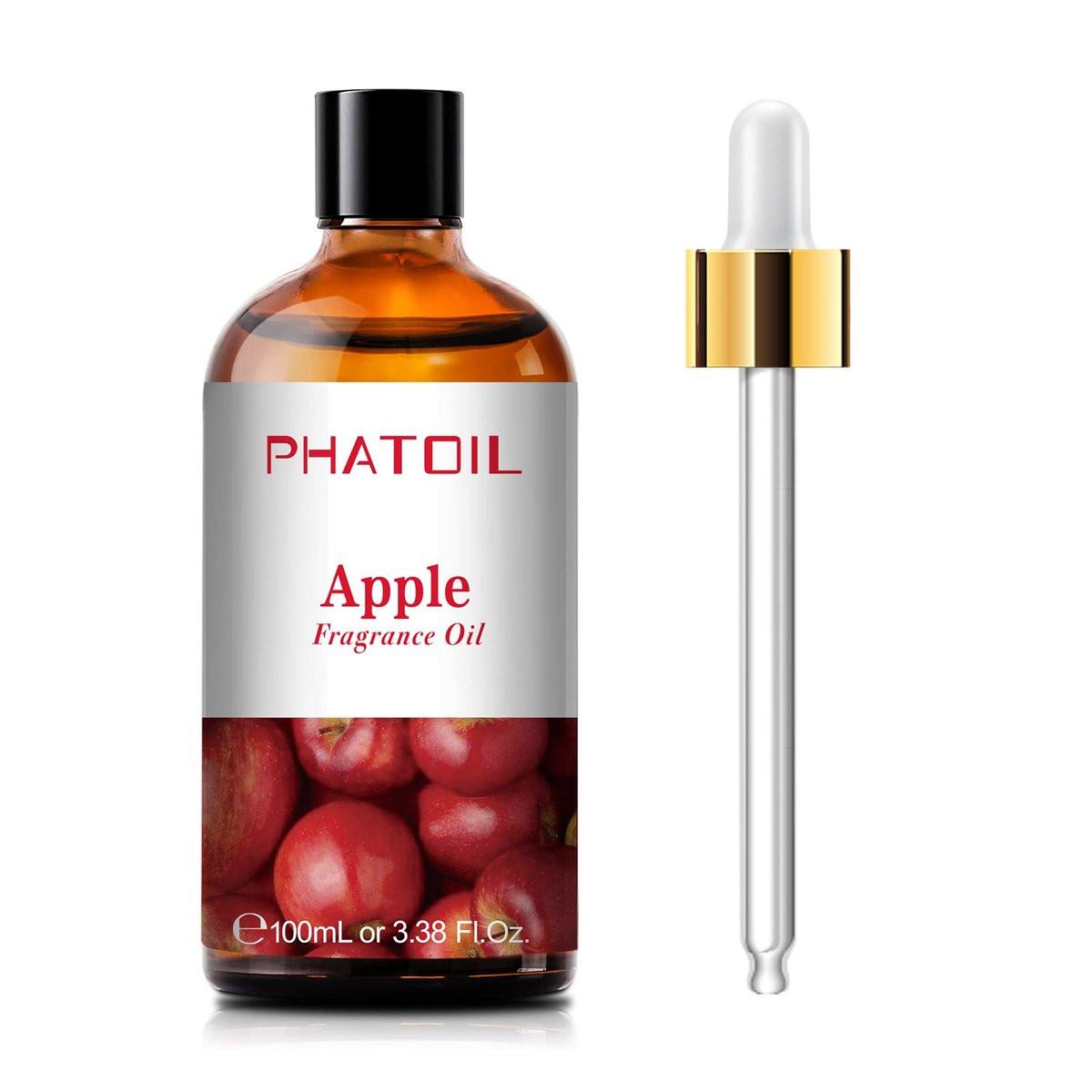 PHATOIL Apfelduftöl 100ml – Natürliches Aromaöl für Diffuser, Aromatherapie, DIY Kerzen & Seifen