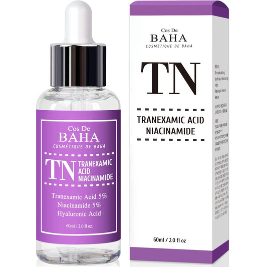 Cos De BAHA Tranexamsäure 5% Serum 60 ml – Niacinamid 5%, Hyaluronsäure & Aloe für aufhellende Wirkung, dunkle Flecken & ungleichmäßigen Hautton, Melasma Entferner