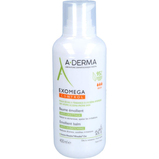 A-Derma Exomega Control Beruhigender Körperbalsam 400 ml – Für trockene, zu Ekzemen neigende Haut