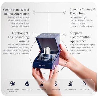 PUREANCE Bio-Bakuchiol Plumping Serum – Organisches Bakuchiol Serum für Gesicht, Falten & Kollagen – Zellregeneration mit Jojobaöl, Sanddorn, Camu Camu, Babchi, Ahornblatt-Extrakten & mehr – 30 ml