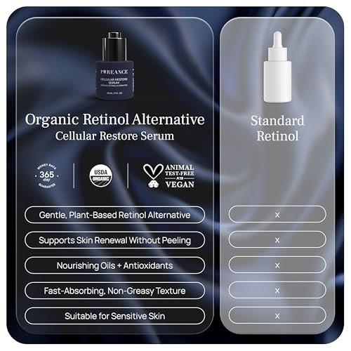 PUREANCE Bio-Bakuchiol Plumping Serum – Organisches Bakuchiol Serum für Gesicht, Falten & Kollagen – Zellregeneration mit Jojobaöl, Sanddorn, Camu Camu, Babchi, Ahornblatt-Extrakten & mehr – 30 ml