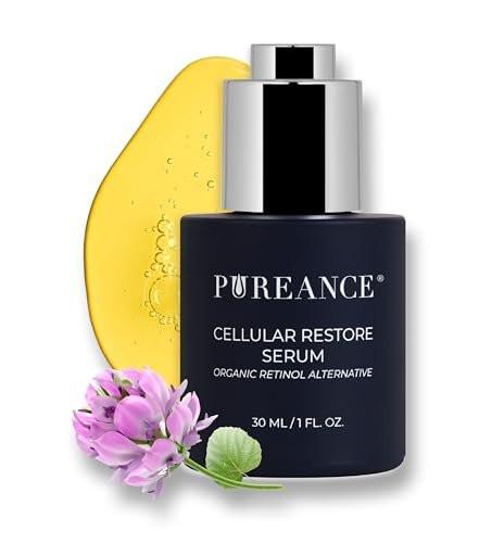PUREANCE Bio-Bakuchiol Plumping Serum – Organisches Bakuchiol Serum für Gesicht, Falten & Kollagen – Zellregeneration mit Jojobaöl, Sanddorn, Camu Camu, Babchi, Ahornblatt-Extrakten & mehr – 30 ml