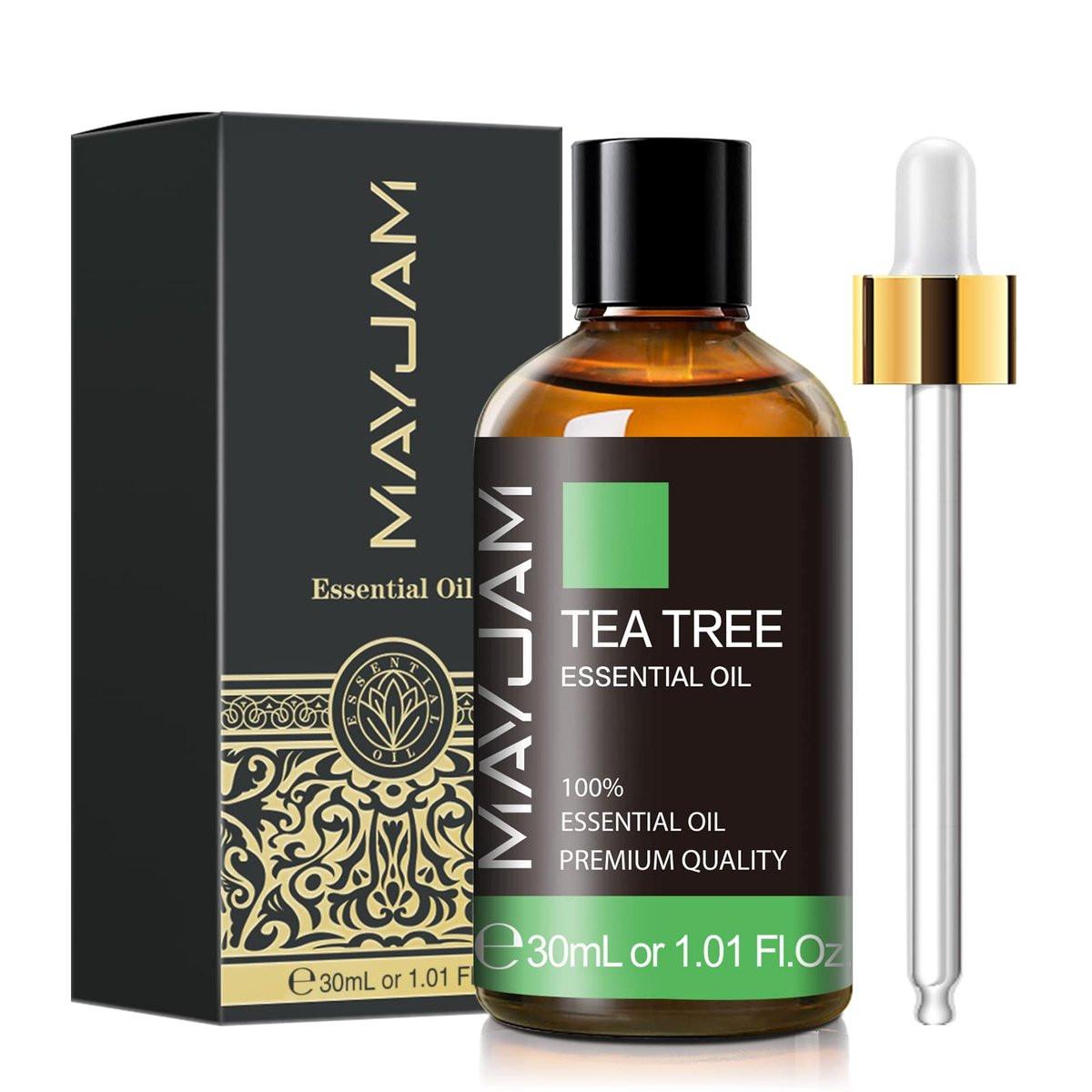 Tea Tree Öl, MAYJAM Reines ätherisches Öl für Diffuser, 30 ml – Ideal für Zuhause & Büro