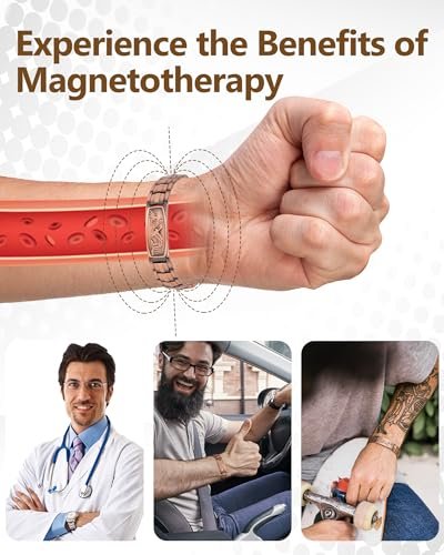 Feraco Kupferarmband für Männer – Magnetarmband aus 99,99 % reinem Kupfer mit Adler-Motiv und verstellbarem Größenwerkzeug
