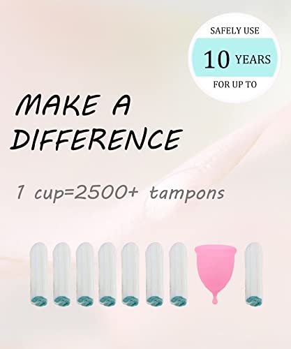 Ginalaia Menstruationstassen mit zusammenklappbarem Aufbewahrungsbecher, auslaufsicheres Design aus medizinischem Silikon, wiederverwendbar, Tampon- und Bindenalternative, für leichte und starke Tage, groß+klein