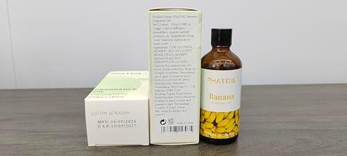 PHATOIL Bananenduftöl 100ml – Aromatherapie Öl für Diffuser, DIY Kerzen & Seifen