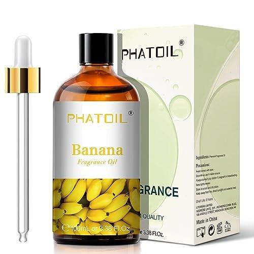 PHATOIL Bananenduftöl 100ml – Aromatherapie Öl für Diffuser, DIY Kerzen & Seifen