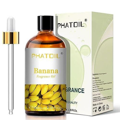 PHATOIL Bananenduftöl 100ml – Aromatherapie Öl für Diffuser, DIY Kerzen & Seifen