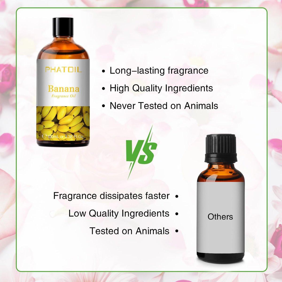 PHATOIL Bananenduftöl 100ml – Aromatherapie Öl für Diffuser, DIY Kerzen & Seifen