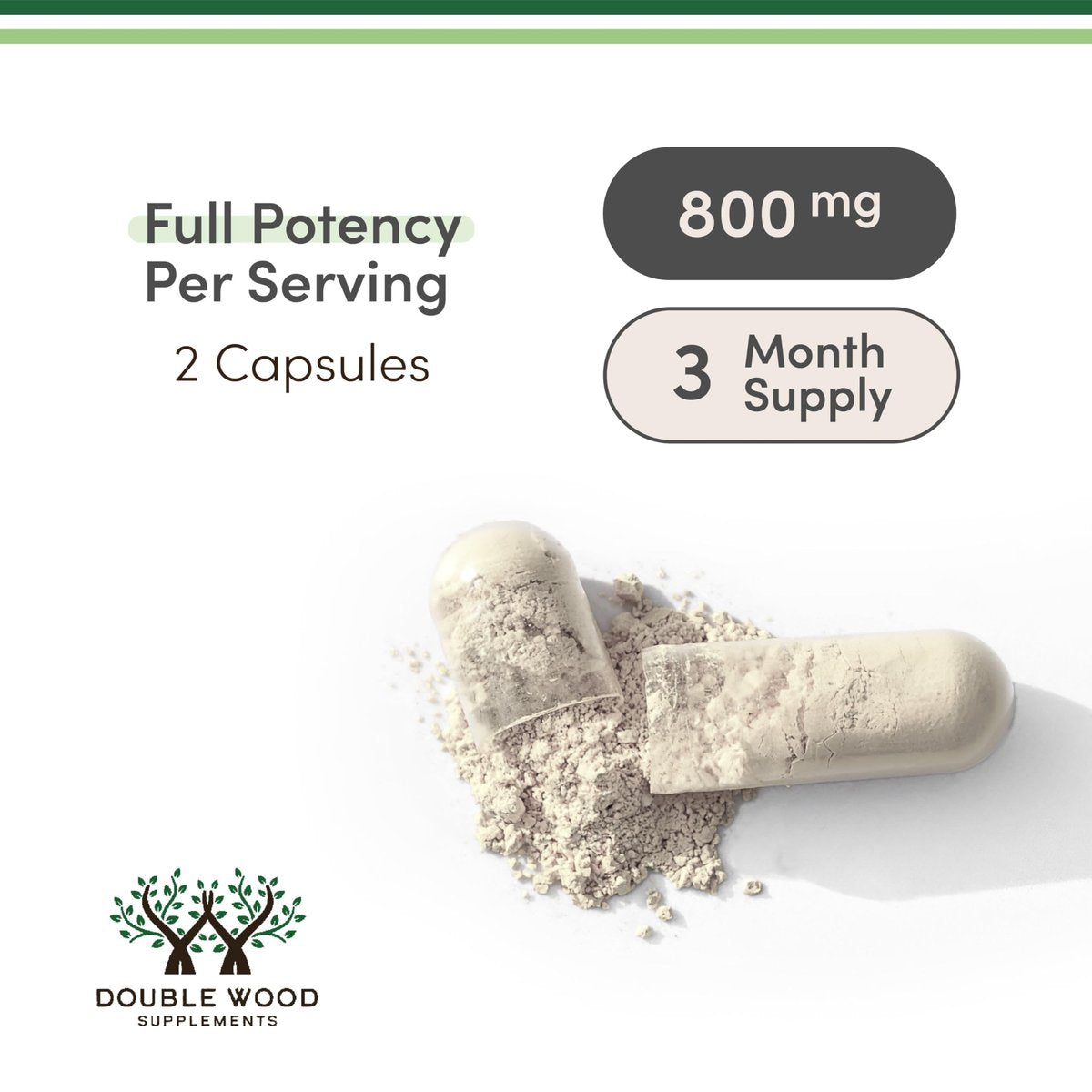 Magnesiumcitrat 800mg, 180 Kapseln – Unterstützung für Verdauung & Verstopfung, Vegan, Nicht-GMO, Double Wood Supplements