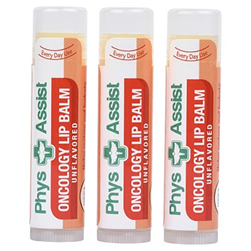 PhysAssist Bio-Lippenbalsam bei Krebstherapie – USDA Bio, unparfümiert, 3er-Pack – Feuchtigkeit & Schutz für trockene Lippen während Chemo oder Bestrahlung