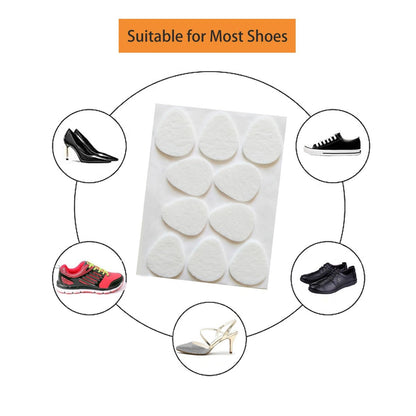 20er-Pack Metatarsal-Pads für Damen und Herren, Filz-Ballenpolster, selbstklebende Fußpolster für Vorfuß und Sohle, Unterstützung bei Metatarsalgie und Morton-Neurom, Weiß