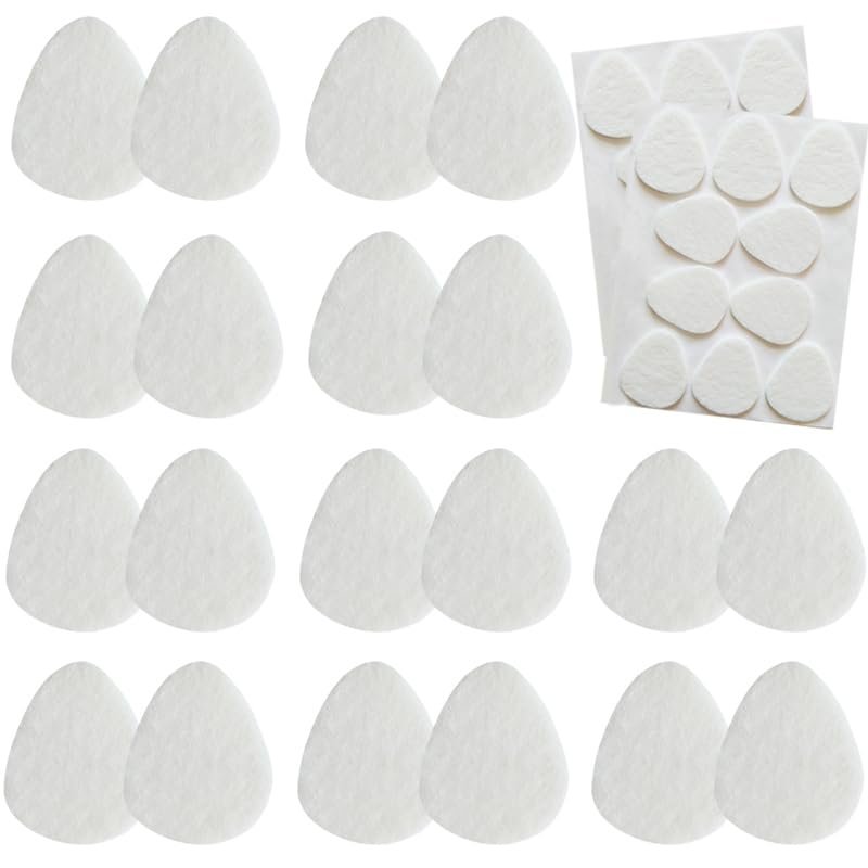 20er-Pack Metatarsal-Pads für Damen und Herren, Filz-Ballenpolster, selbstklebende Fußpolster für Vorfuß und Sohle, Unterstützung bei Metatarsalgie und Morton-Neurom, Weiß