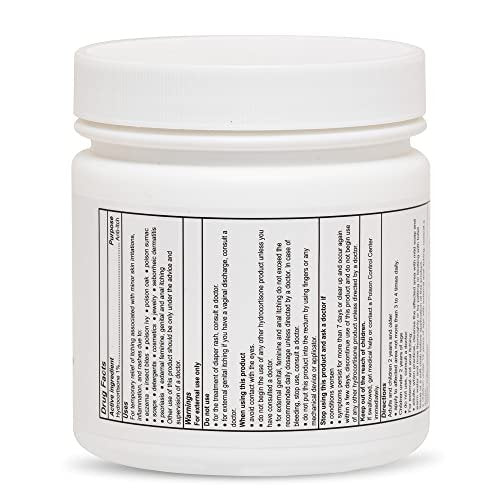 Globe Hydrocortison Creme Max Stärke 1% mit Aloe Vera, 16 Unzen – Anti-Juckreiz Creme bei Rötungen, Schwellungen, Juckreiz, Hautausschlag, Insektenstichen, Ekzemen, Hämorrhoiden und mehr, 16 Unzen Glas