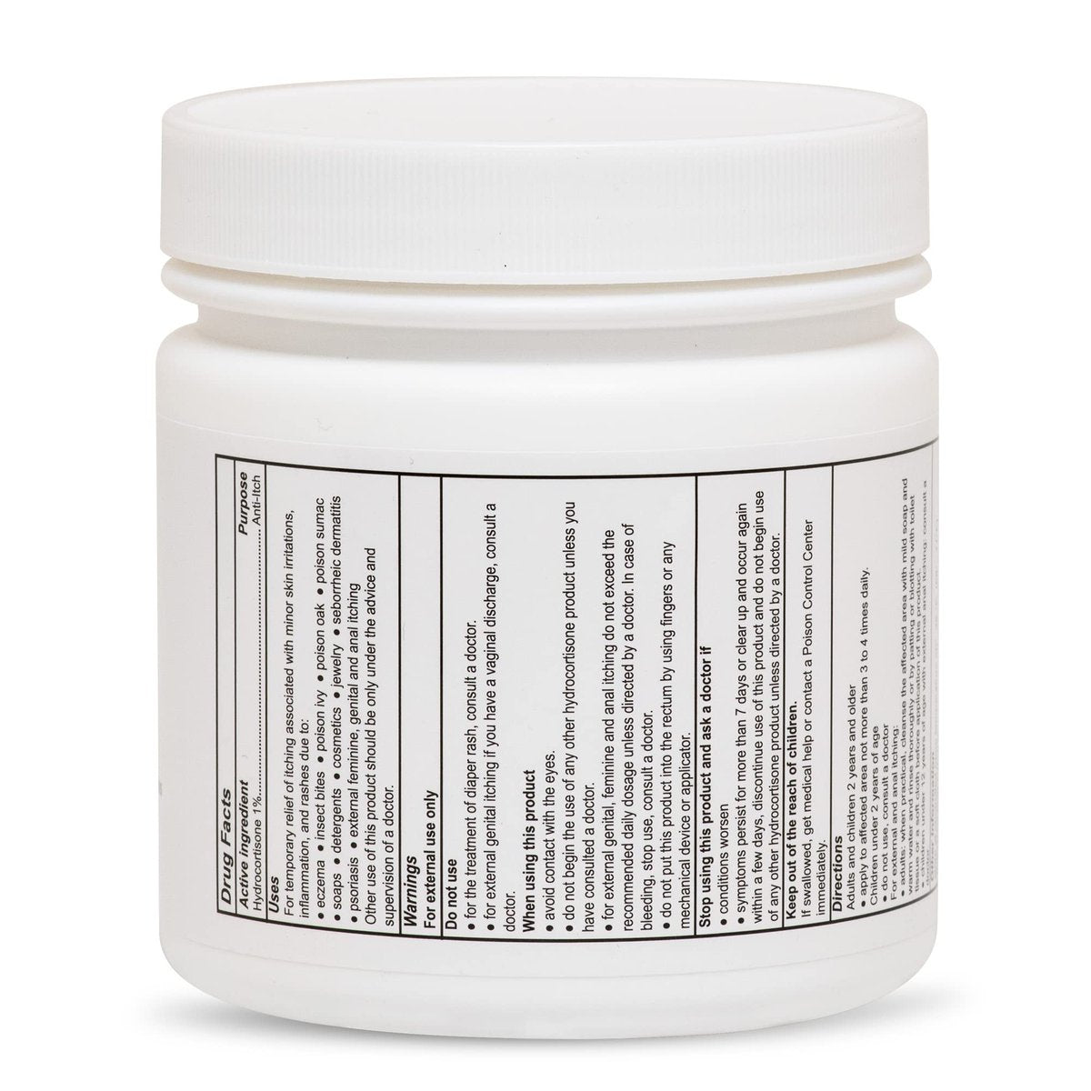 Globe Hydrocortison Creme Max Stärke 1% mit Aloe Vera, 16 Unzen – Anti-Juckreiz Creme bei Rötungen, Schwellungen, Juckreiz, Hautausschlag, Insektenstichen, Ekzemen, Hämorrhoiden und mehr, 16 Unzen Glas