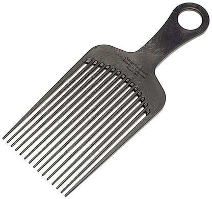 Chicago Comb Model 11 Carbon Fiber Haarkamm - Antistatisch, 19 cm, Handgefertigt in den USA