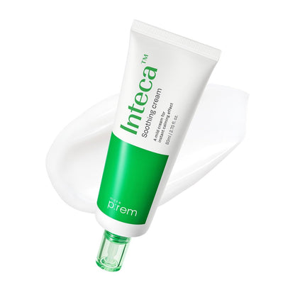 MAKE P:REM INTECA™ Soothing Cream – 2,7x schnellere Hilfe bei Hautunreinheiten mit fortschrittlicher, nicht-komedogener Centella Asiatica für zu Akne neigende, empfindliche Haut, alle Hauttypen, koreanische vegane Feuchtigkeitscreme, 80 ml