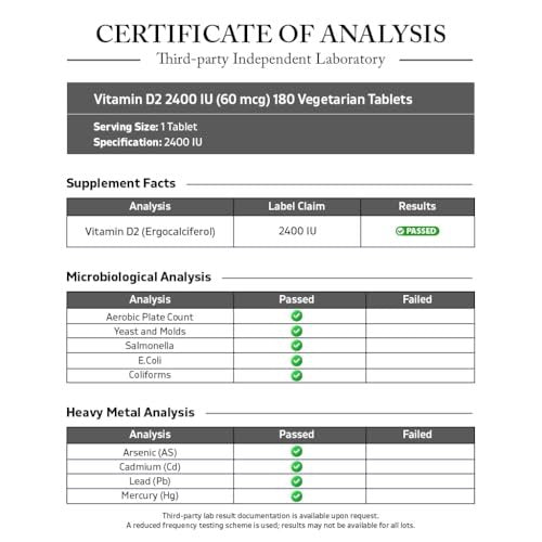 Vitamatic Vitamin D2 60 mcg (2400 IE) – Ergocalciferol – 180 vegane Tabletten