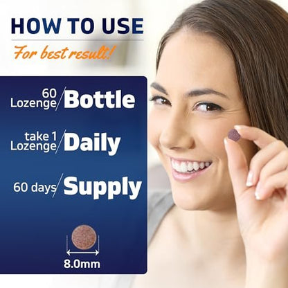 Vitamatic Methyl B12 (Methylcobalamin) 10.000 mcg – 60 Lutschtabletten – Hochwertige Vitamin B12 Quelle für Energie & Nervengesundheit
