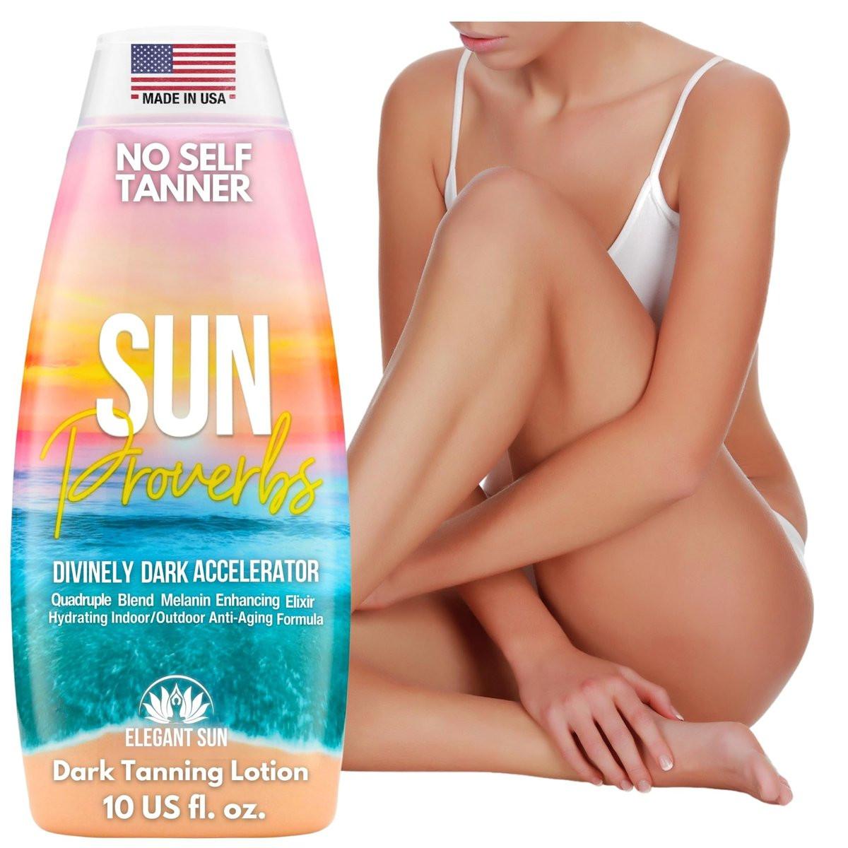 Sun Proverbs Bräunungscreme – Dunkler Bräunungsbeschleuniger ohne DHA für natürliche Bronzebräune – 300 ml