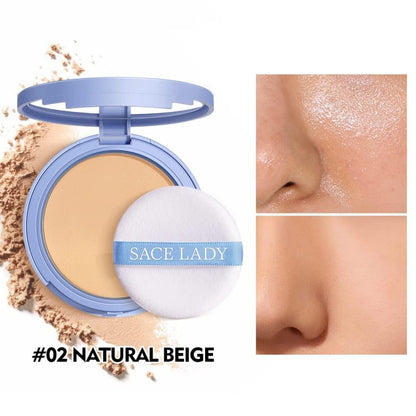 SACE LADY 2-teiliges Make-up-Set: Mattes Foundation & ölkontrollierendes Puder – wasserfestes, langanhaltendes Kosmetik-Set für makellosen Teint
