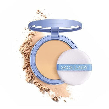 SACE LADY 2-teiliges Make-up-Set: Mattes Foundation & ölkontrollierendes Puder – wasserfestes, langanhaltendes Kosmetik-Set für makellosen Teint